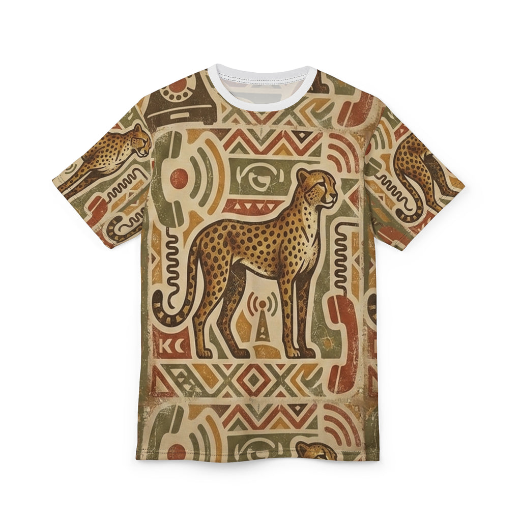 Cheetah Tribal Print Tee — Vintage African-Inspired All-Over Print Shirt Printify