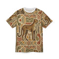 Cheetah Tribal Print Tee — Vintage African-Inspired All-Over Print Shirt Printify