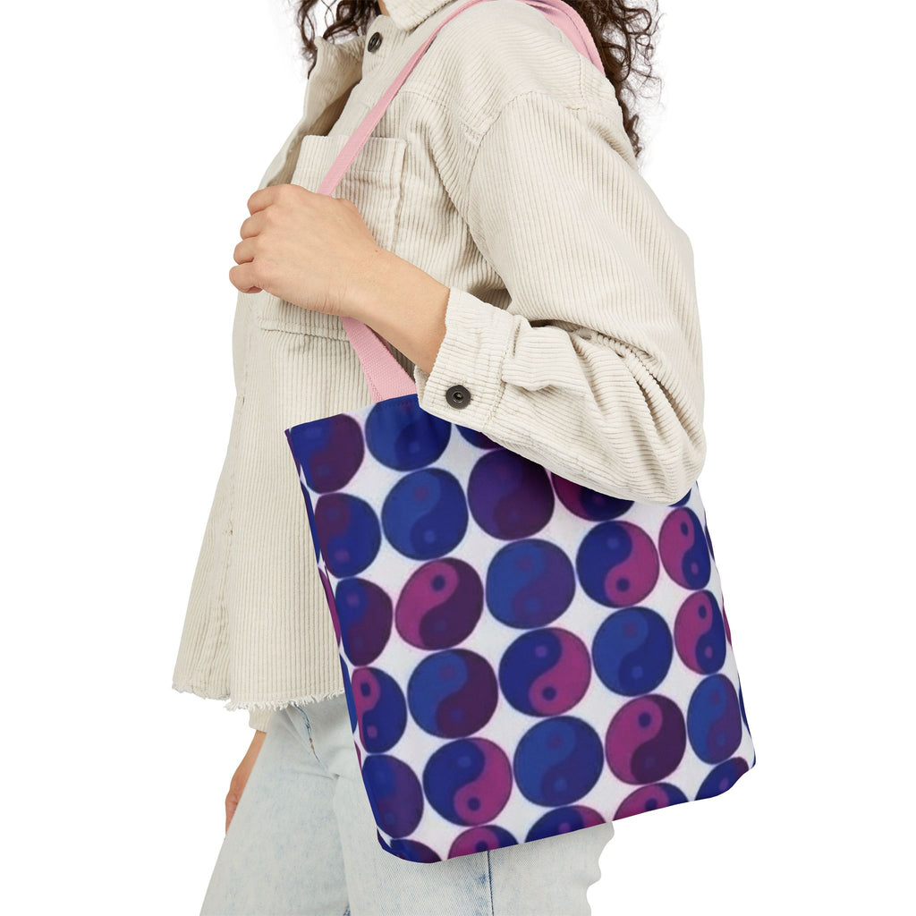 Yin Yang Polka Dot Canvas Tote
