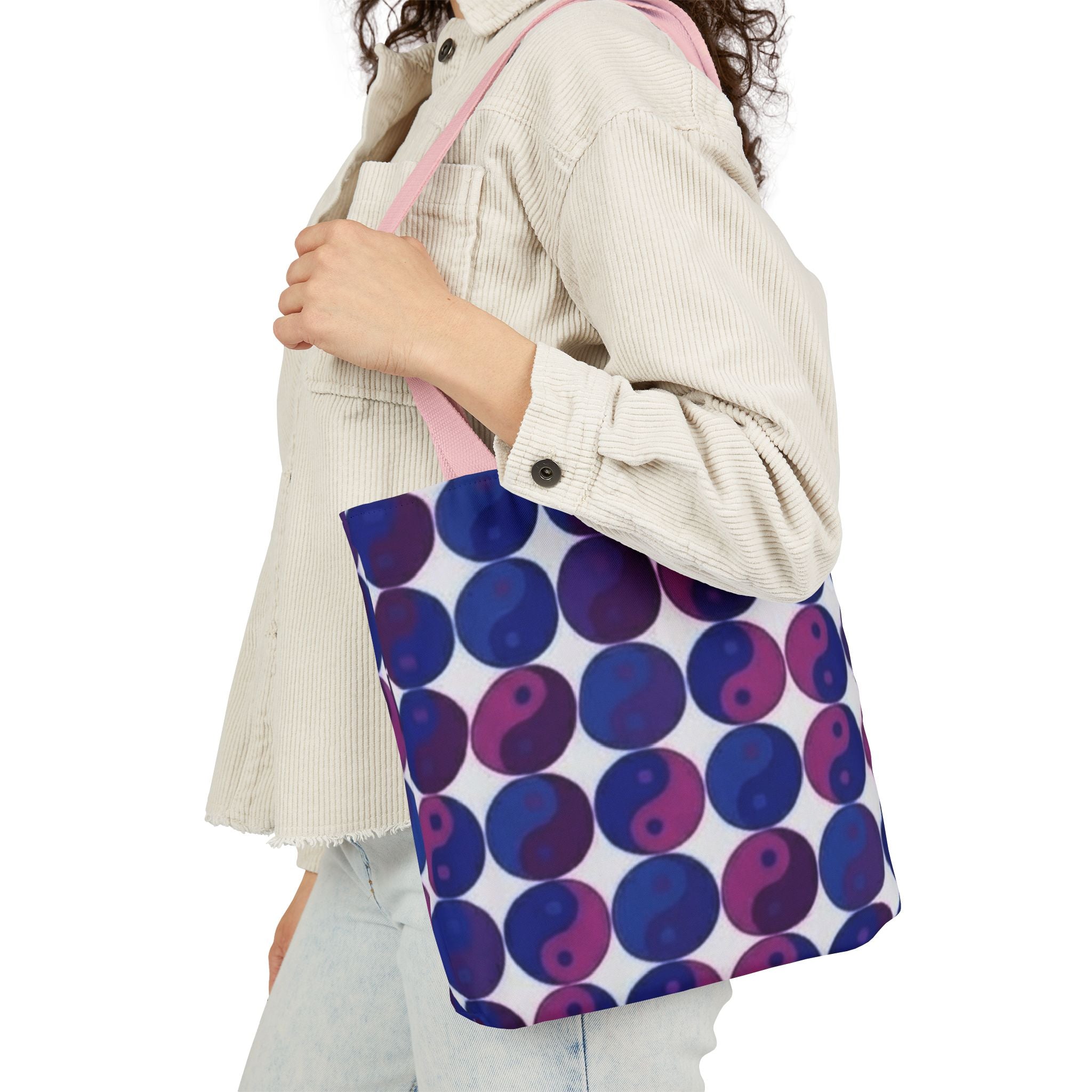 Yin Yang Polka Dot Canvas Tote