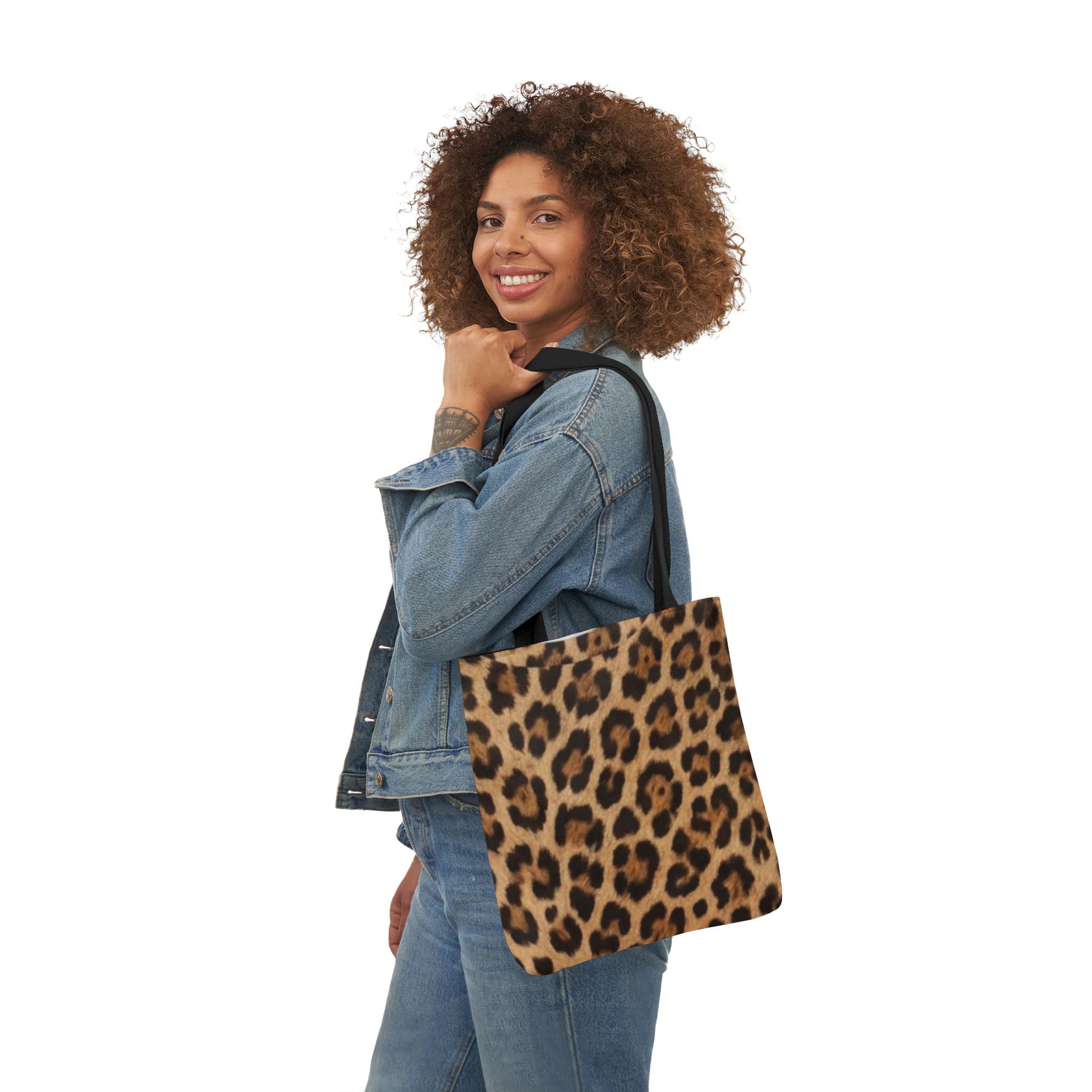 Leopard Print Canvas Tote Bag — Stylish Animal-Print Shopper