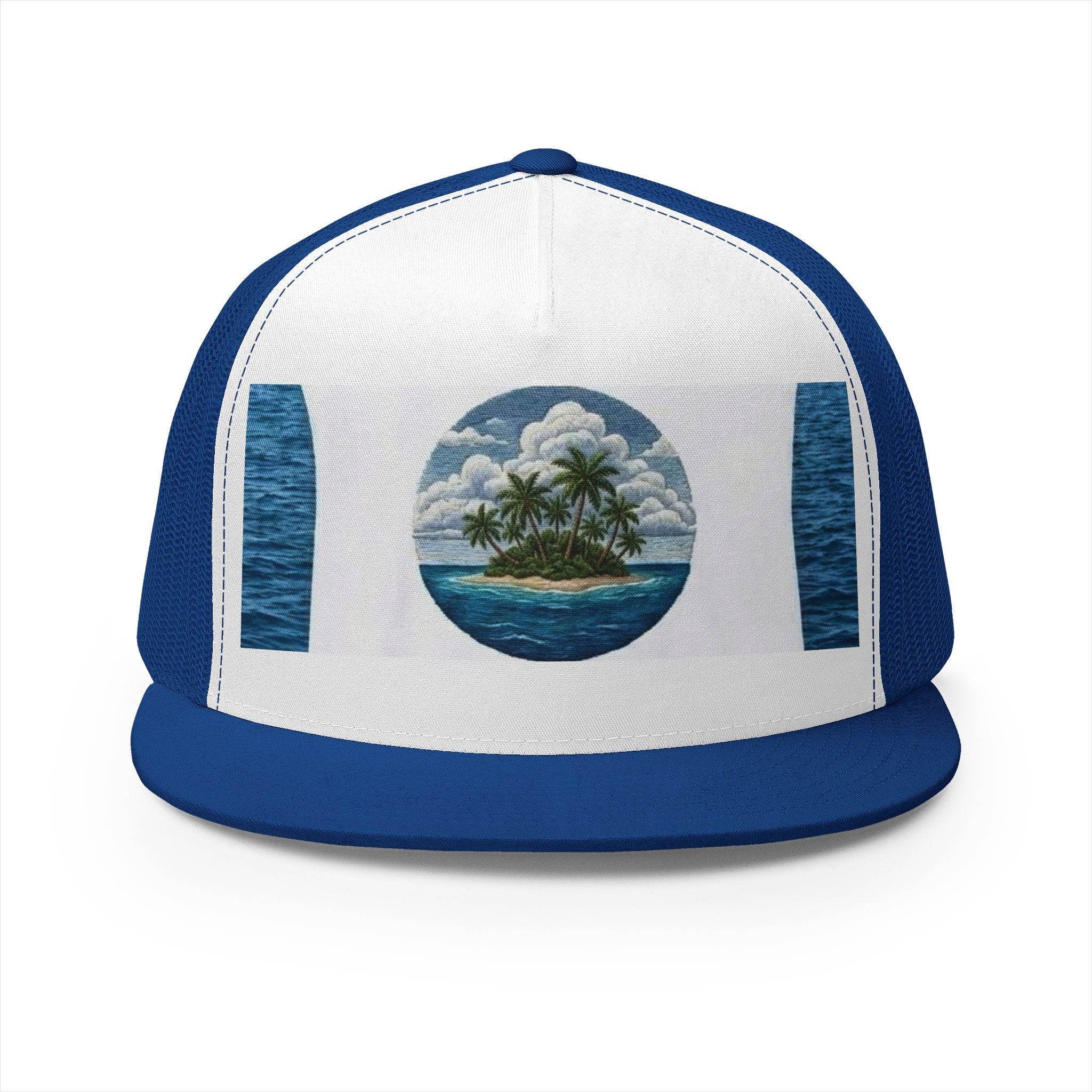 Island Paradise Trucker Cap — Tropical Beach Snapback