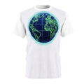 Neon Globe Graphic Tee — Glowing Earth Print T-Shirt Printify