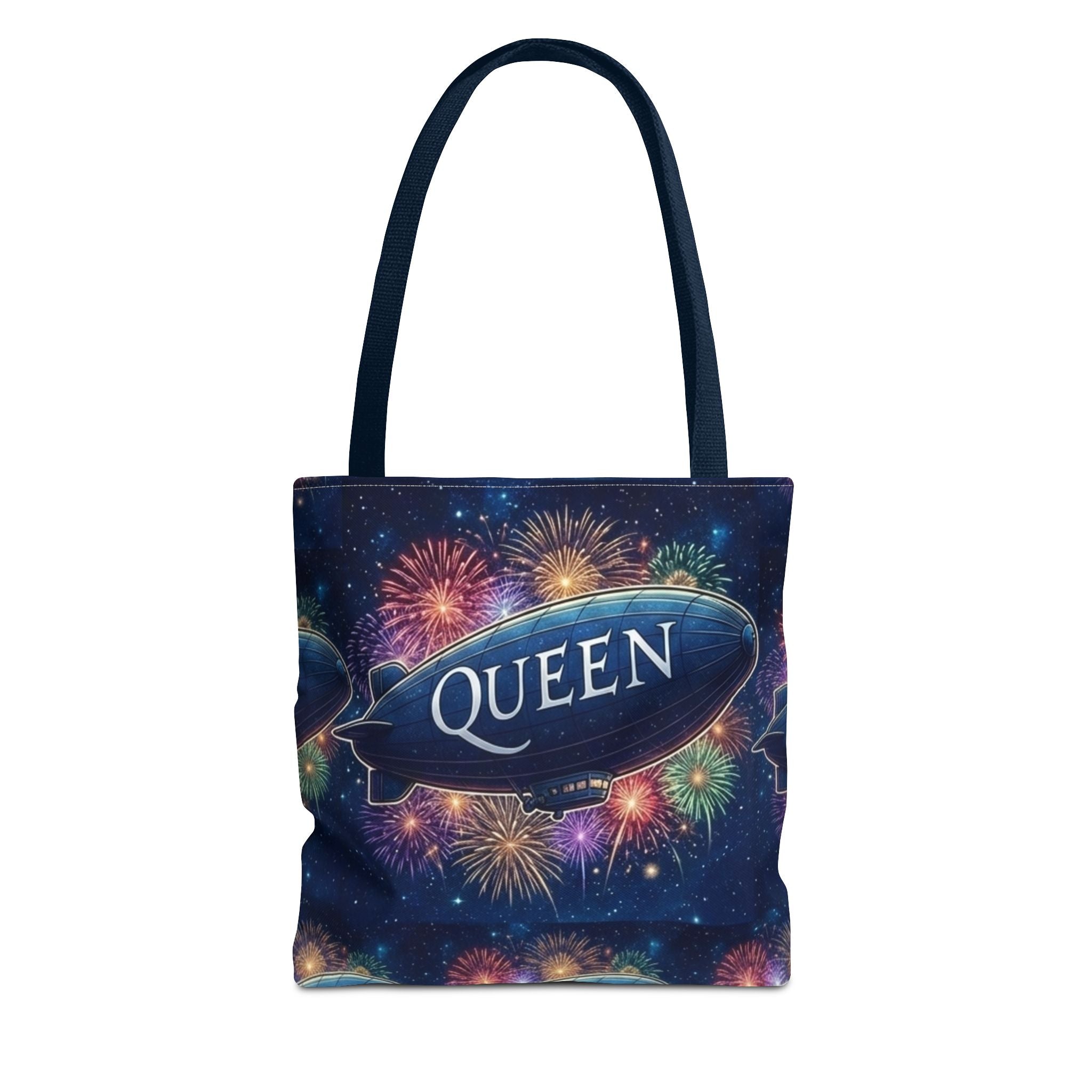 Queen Airship Tote Bag — Fireworks Band Logo Music Fan Tote