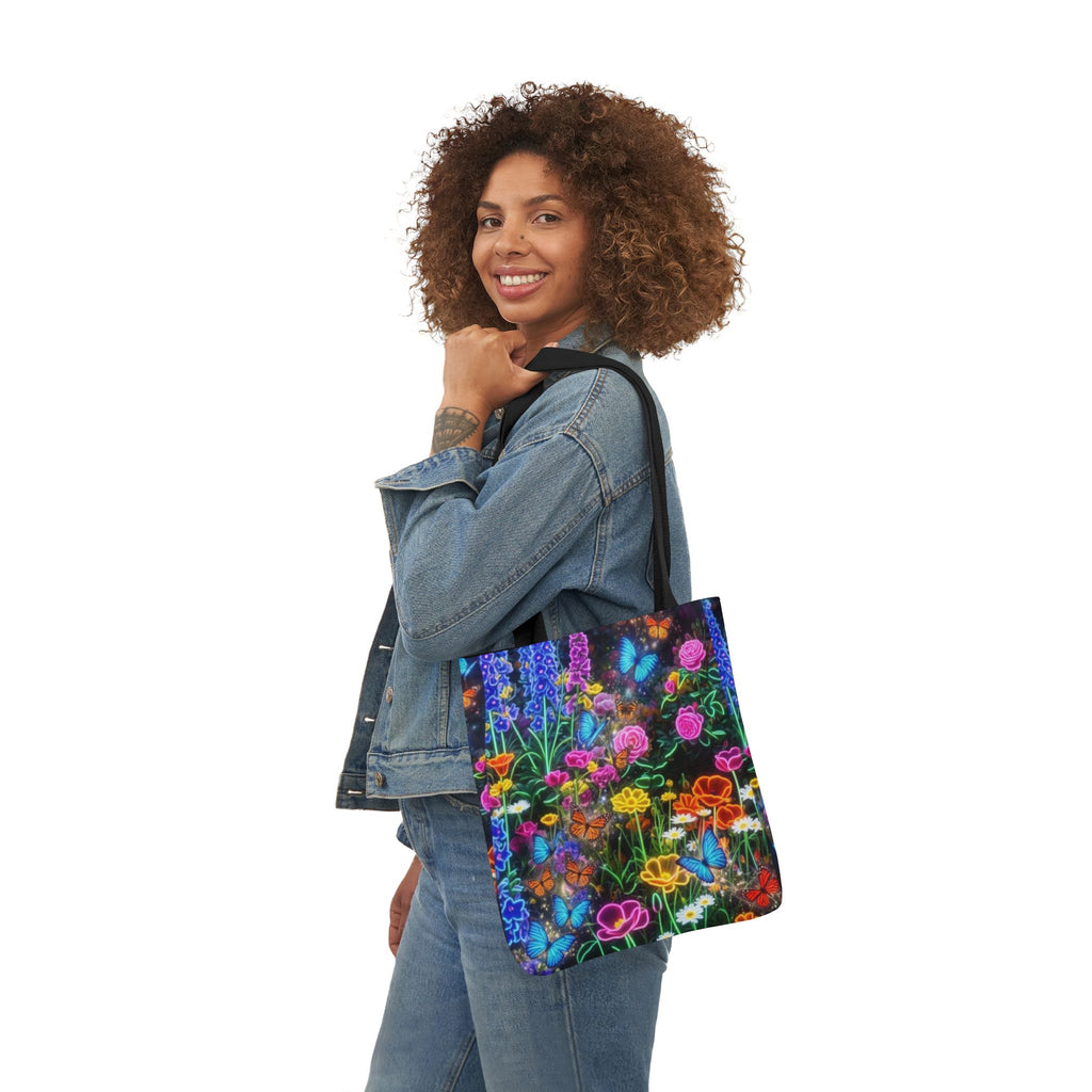 Floral Meadow Canvas Tote — Colorful Wildflower Garden Print