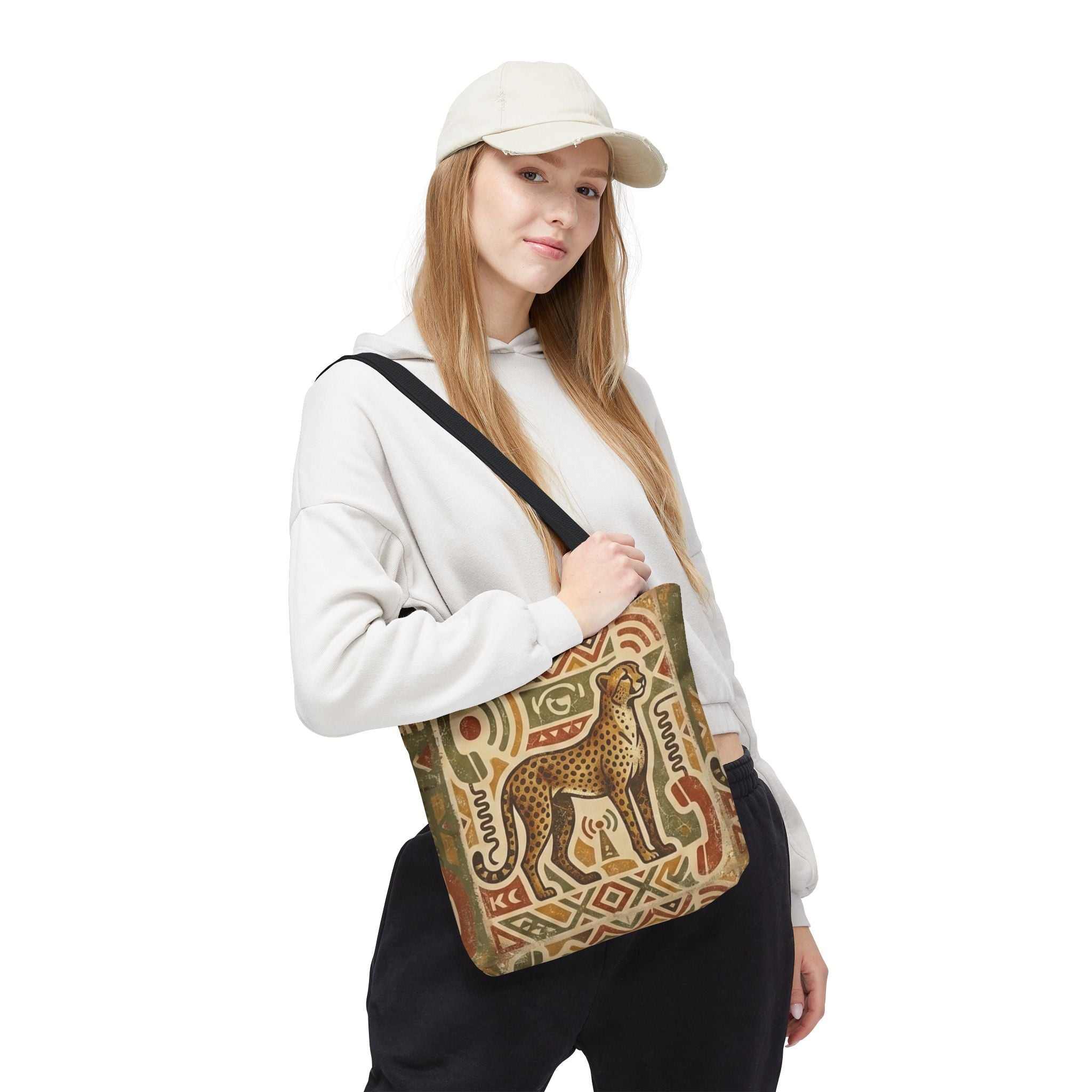 Cheetah Tribal Print Tote Bag — Vintage African-Inspired Print All-Over Tote Printify