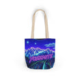 Yosemite Neon Mountains Canvas Tote