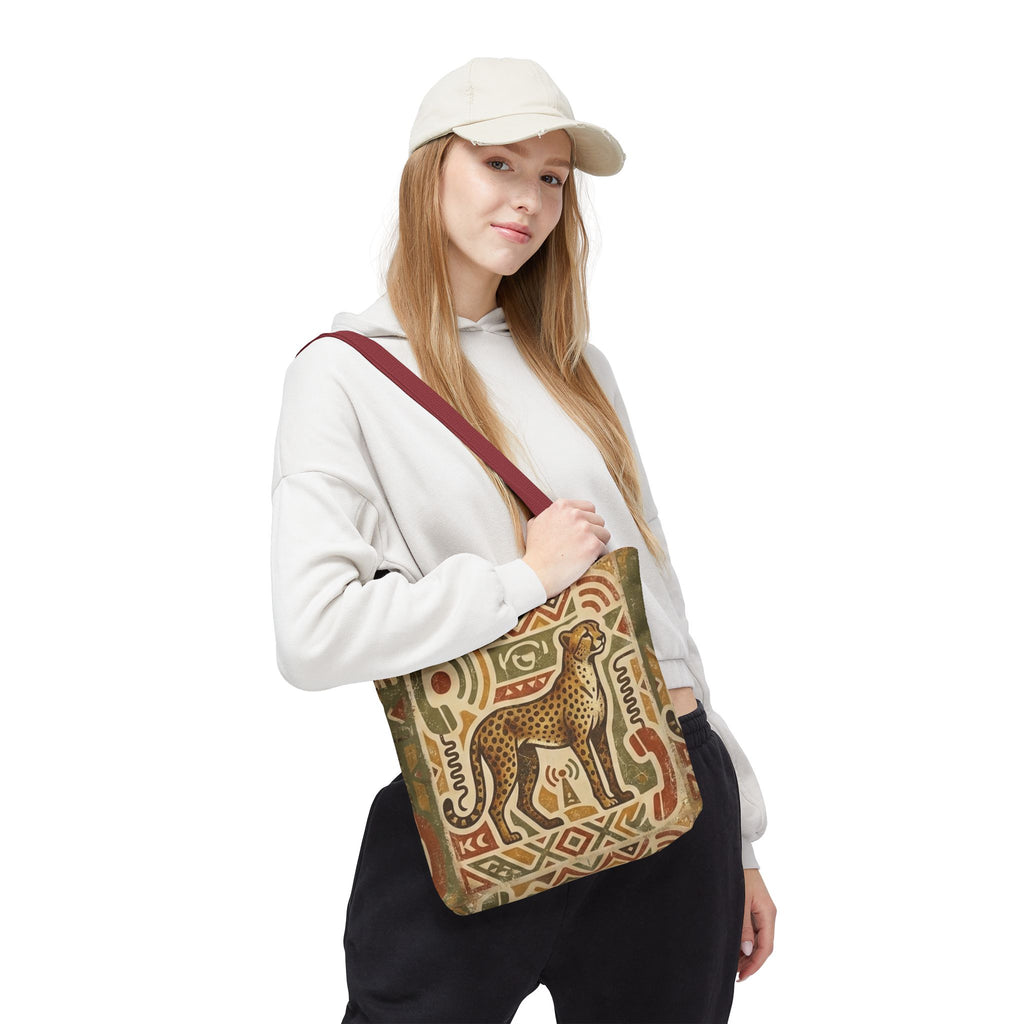 Cheetah Tribal Print Tote Bag — Vintage African-Inspired Print All-Over Tote Printify