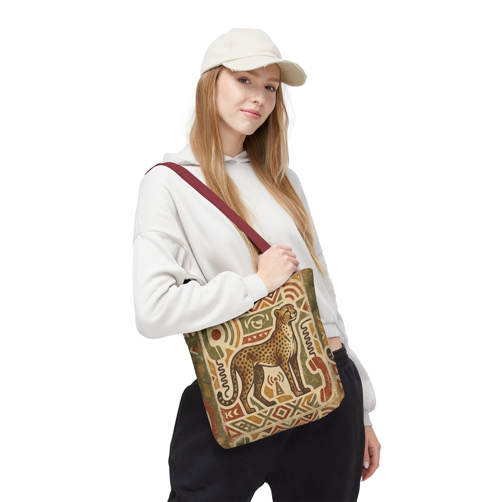 Cheetah Tribal Print Tote Bag — Vintage African-Inspired Print All-Over Tote Printify
