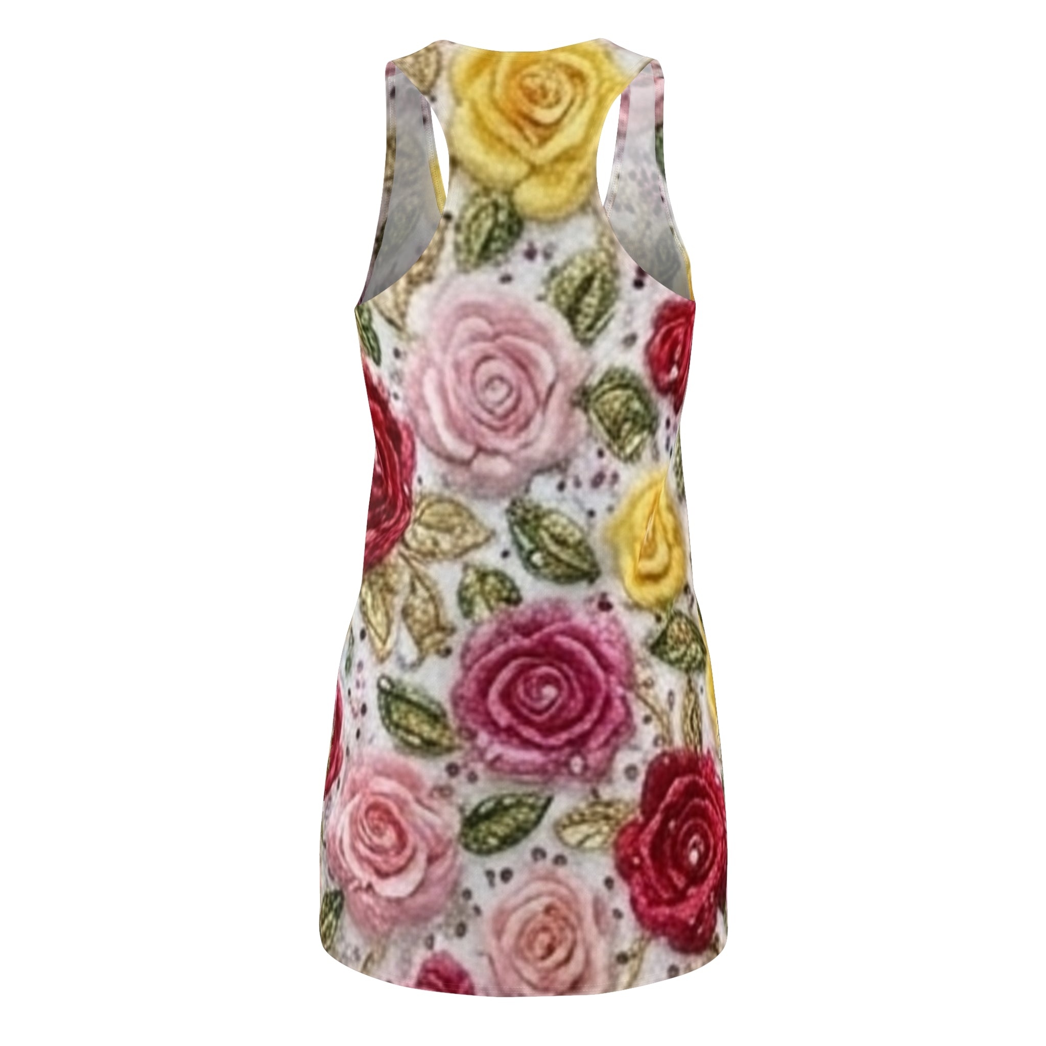 Floral Racerback Dress – Watercolor Roses All-Over Print