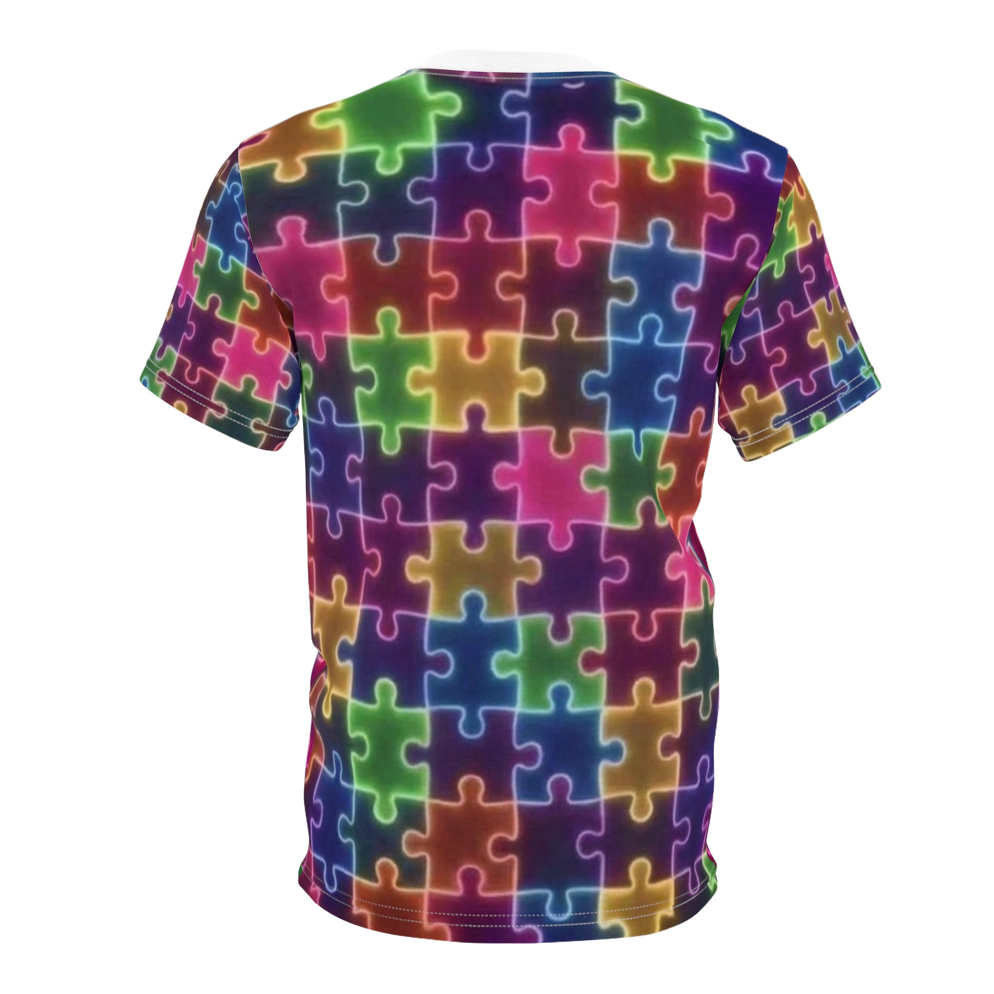 Pretty Girls Run the World Neon Puzzle Tee Printify