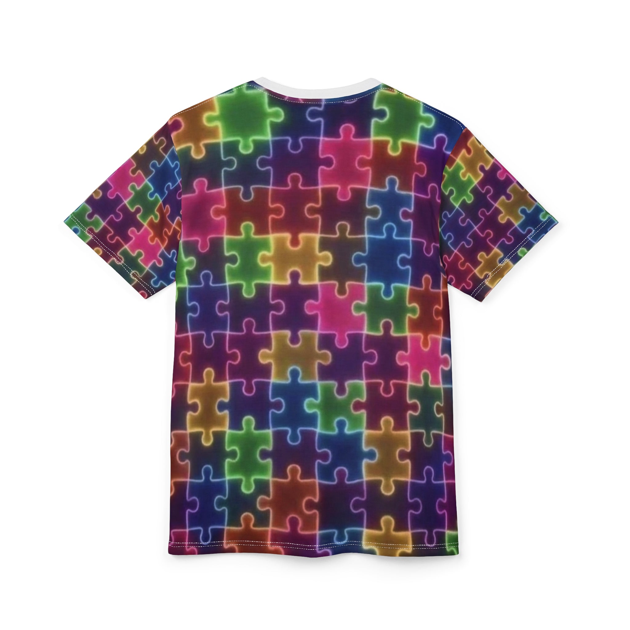 Pretty Girls Run the World Neon Puzzle Tee Printify