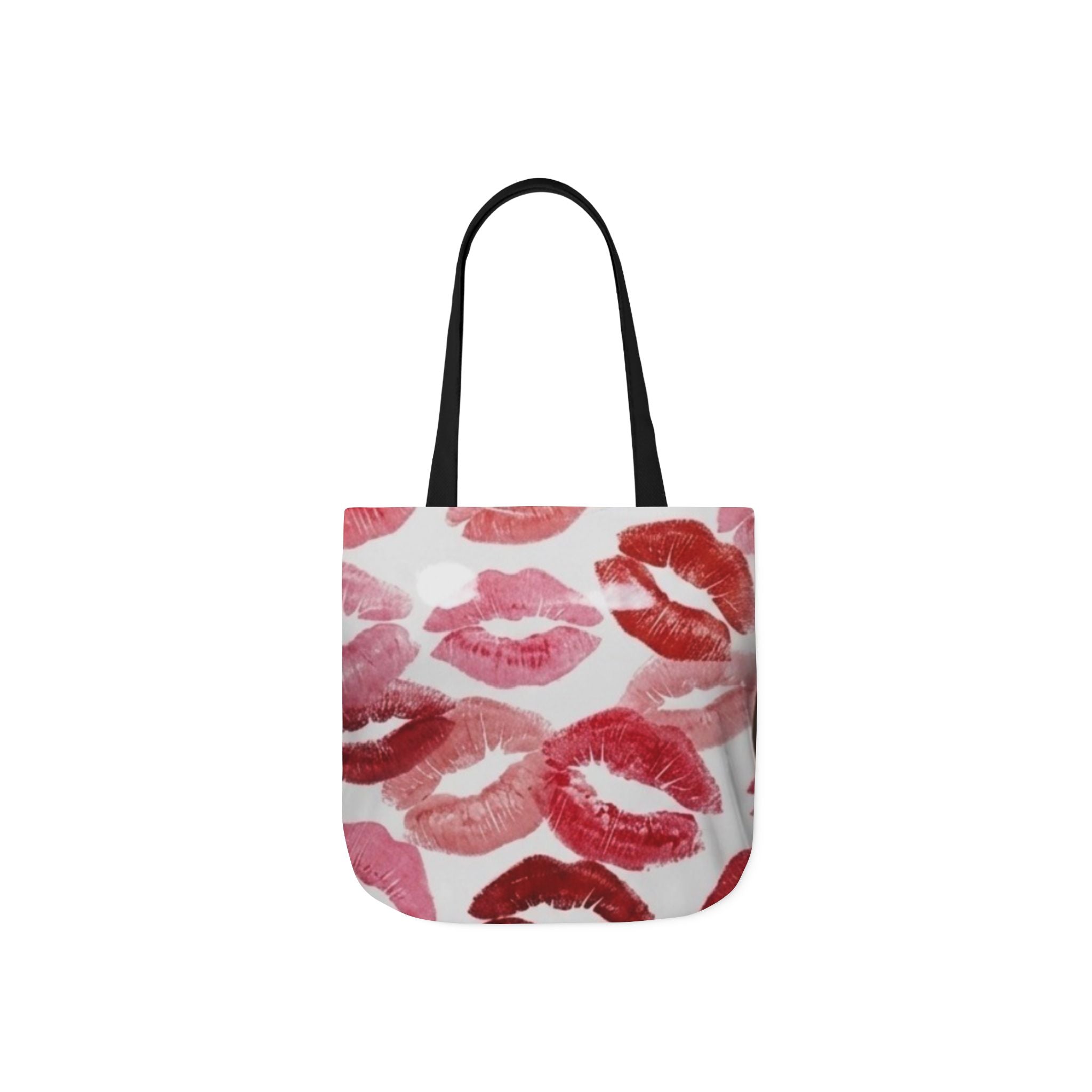 Lip Print Canvas Tote Bag — Kiss Pattern Reusable Beach & Market Bag
