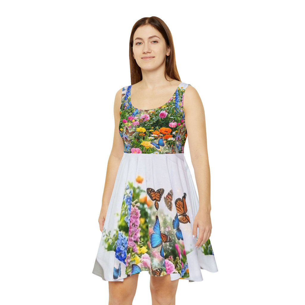 Floral Butterfly Canvas Tote Bag — Colorful Garden Print Tote