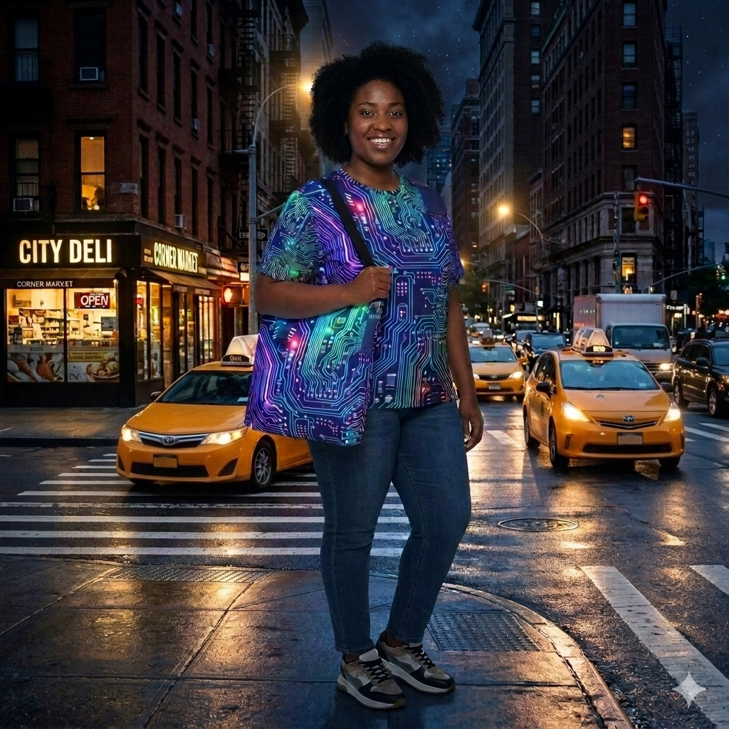 Circuit Board Tech Tee — Neon PCB All-Over Print Shirt Printify