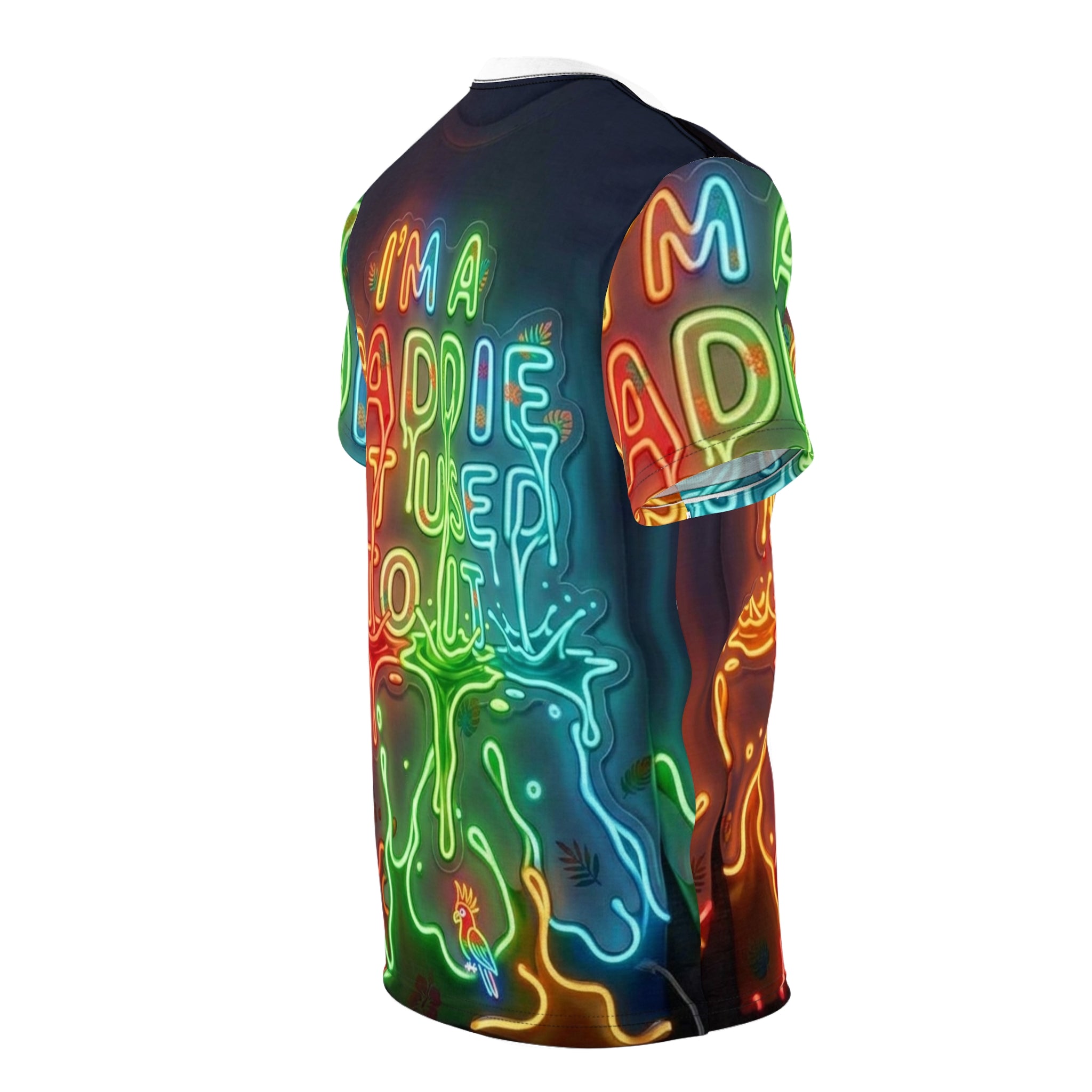 Neon 'I'm A Baddie' All-Over Print Tee Printify