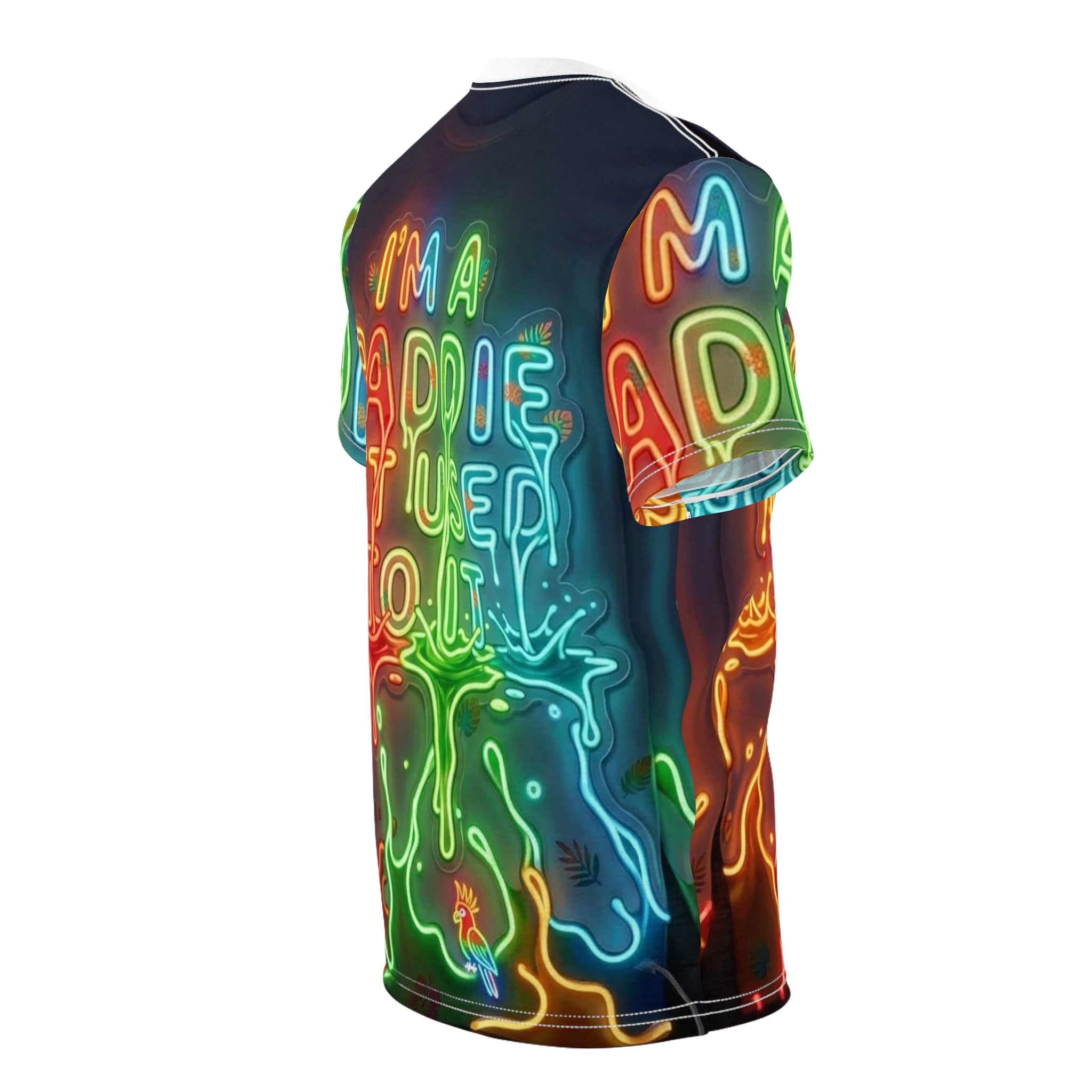 Neon 'I'm A Baddie' All-Over Print Tee Printify