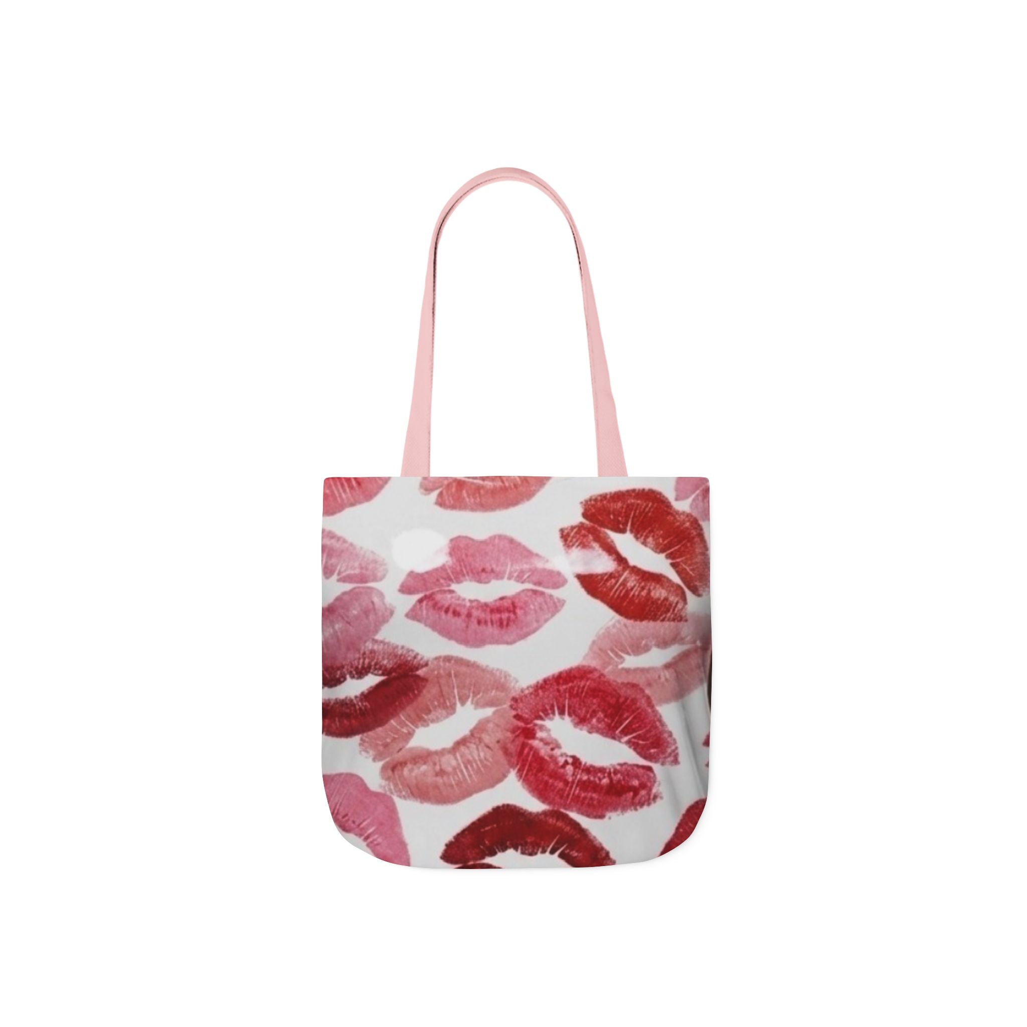 Lip Print Canvas Tote Bag — Kiss Pattern Reusable Beach & Market Bag