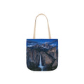 Yosemite Nightfall Canvas Tote — Scenic Waterfall Photo Bag