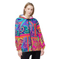 Psychedelic Swirl Windbreaker Jacket — Vibrant Neon All-Over Print