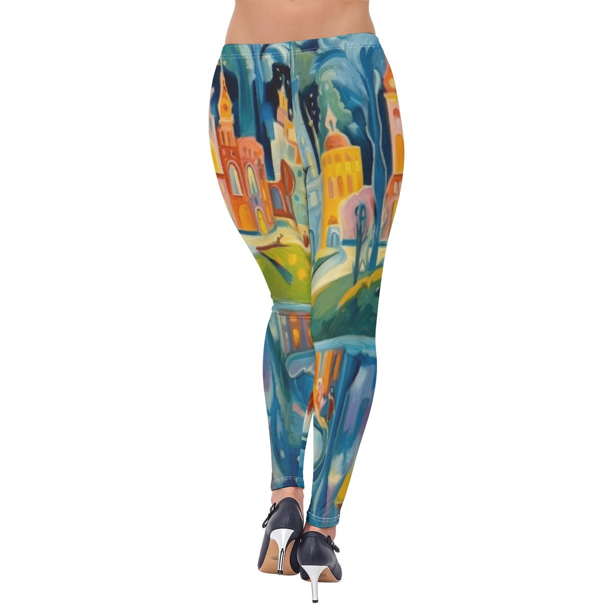 Multi-Color Artistic abstract All-Over-Print -Over Print Women's High-Stretch Leggings