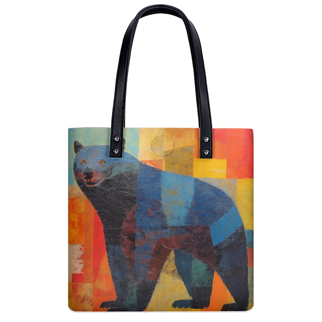 Colorful, Black-Bear PU Shoulder Bag