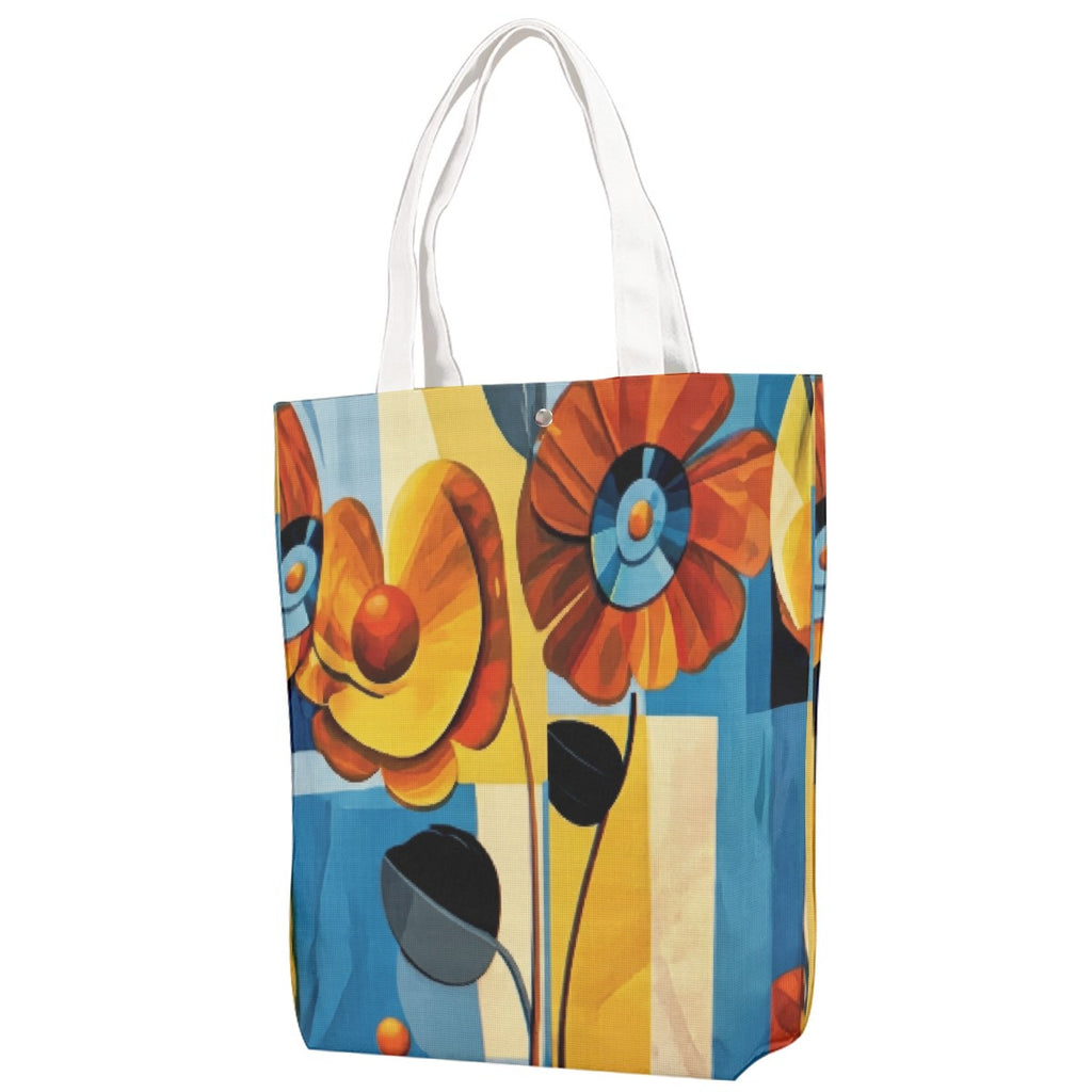 Floral Vintage All-Over Print Canvas Bag With Shoulder Strap