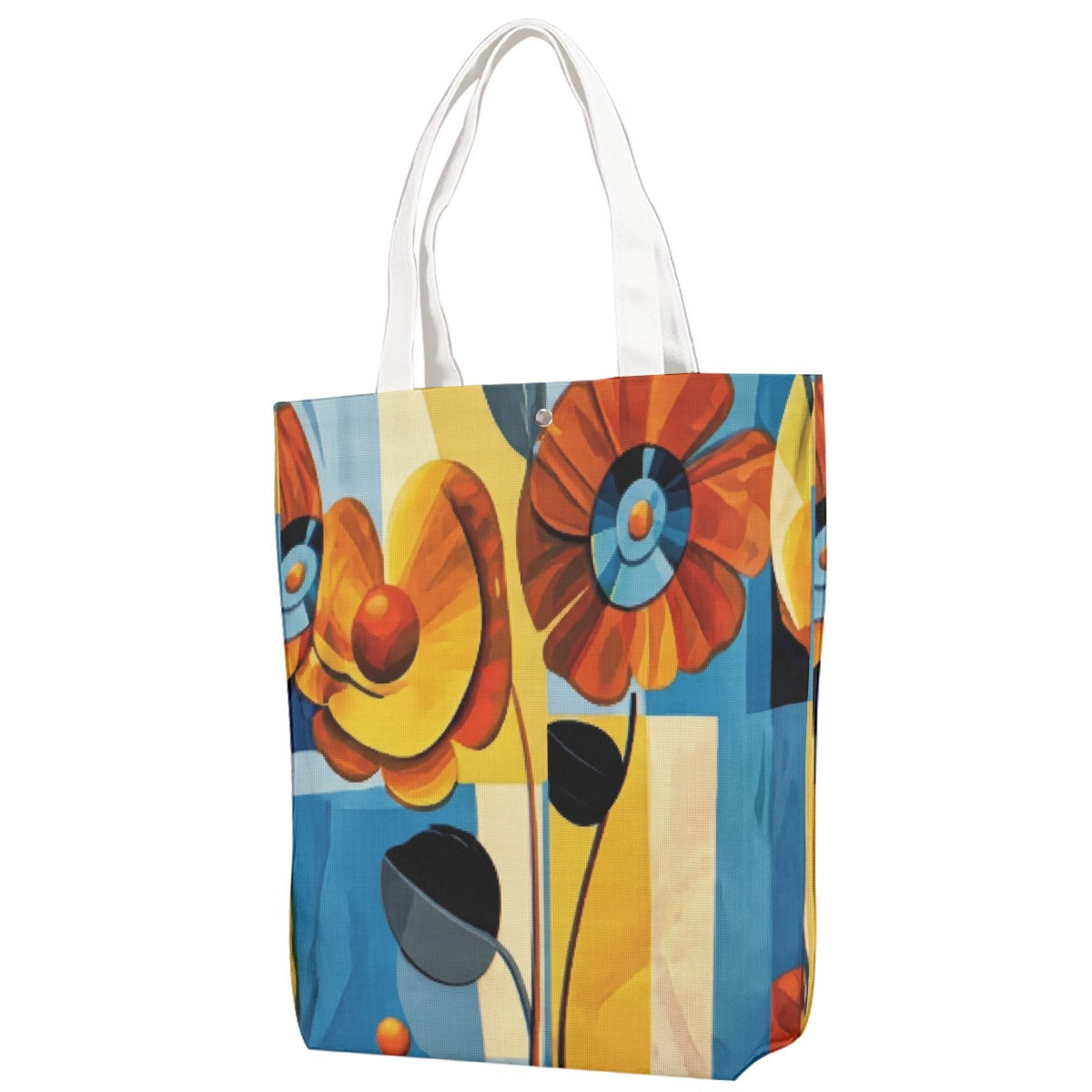 Floral Vintage All-Over Print Canvas Bag With Shoulder Strap