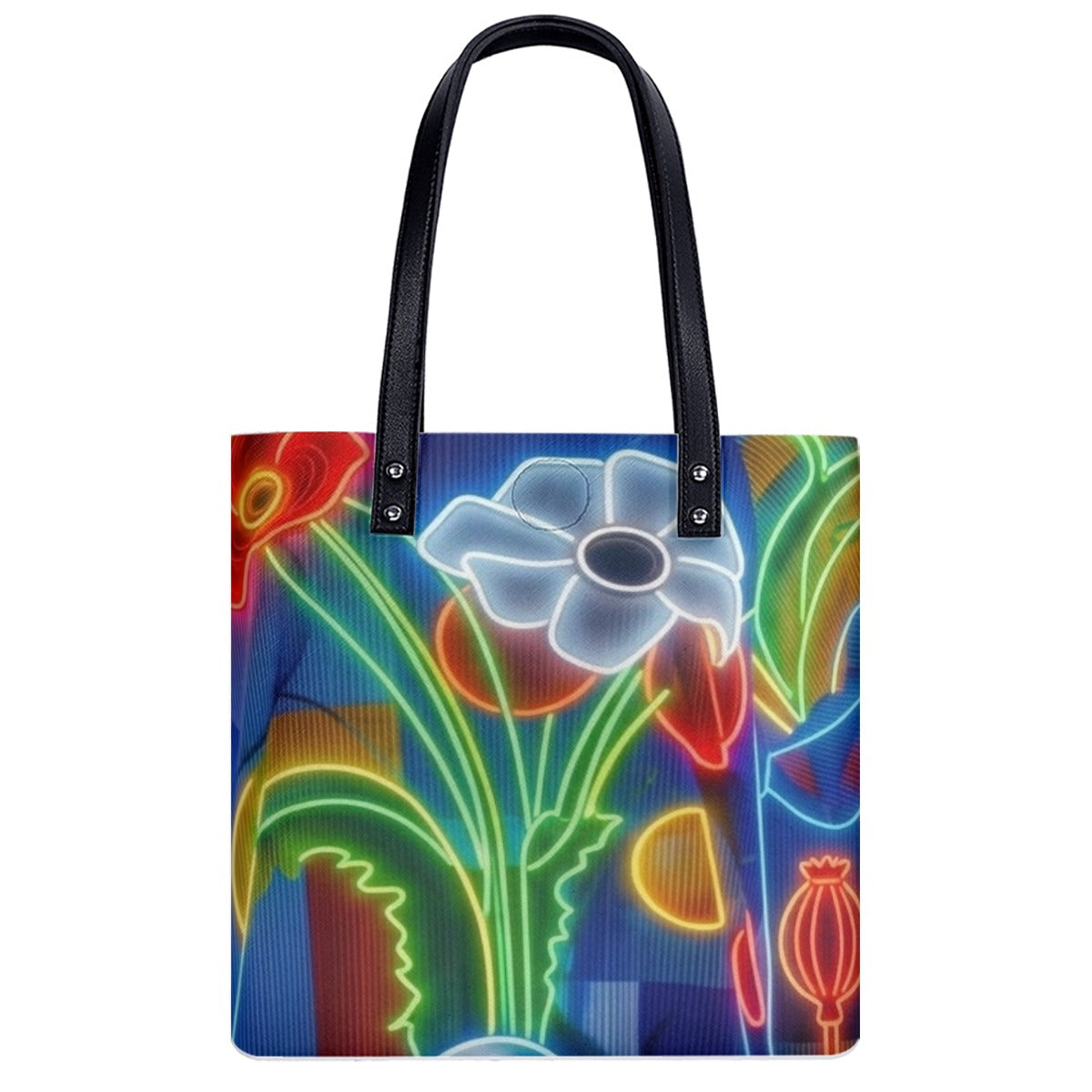 Multi-Color Glowing Flower Botanical PU Shoulder Bag