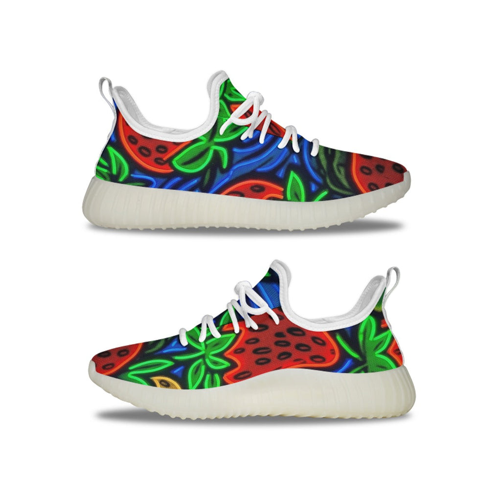 All-Over Print Pop Art Strawberry Women's Sports Shoes