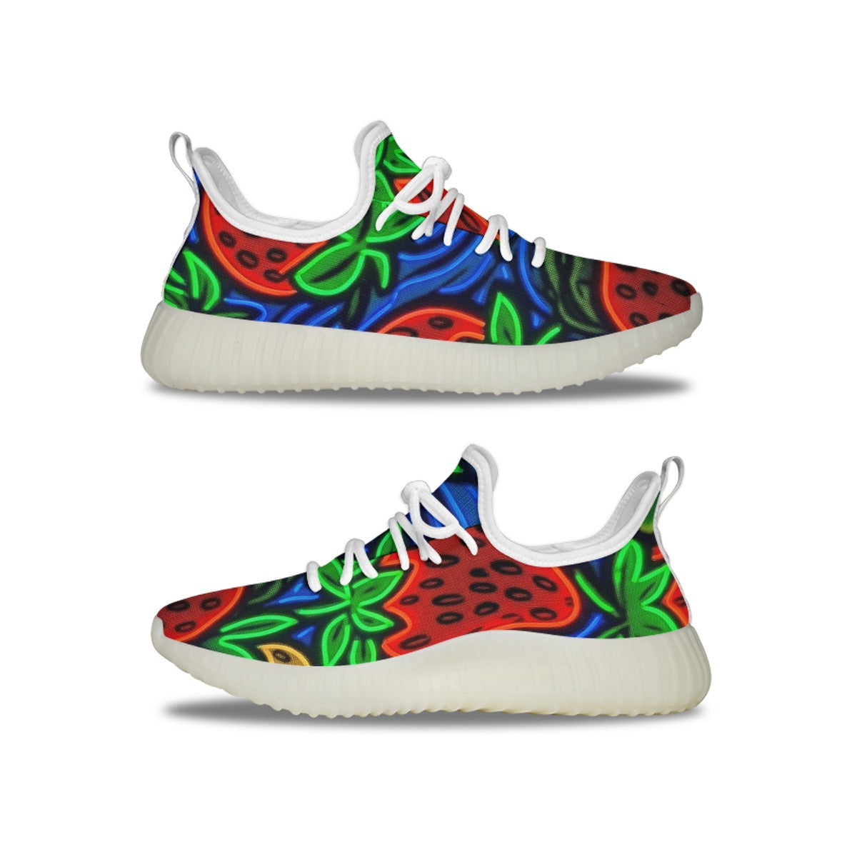 All-Over Print Pop Art Strawberry Women's Sports Shoes