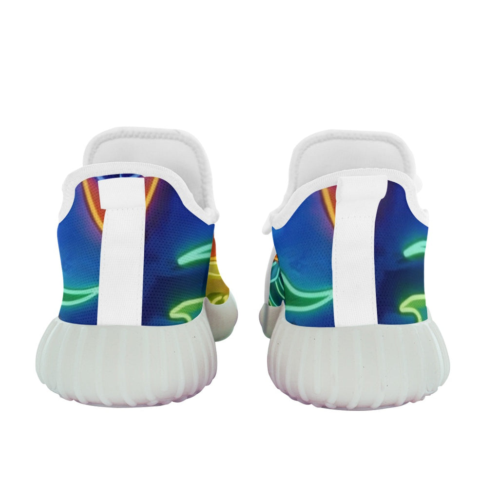 Multi-color Vibrant Abstract Floral All-Over Print Women's Sports Shoes