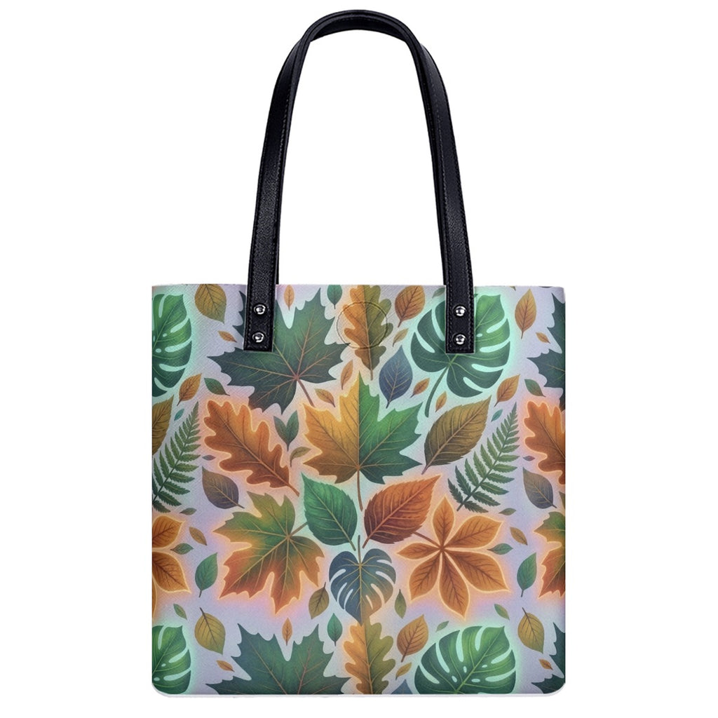 Multi-color leaf design PU Shoulder Bag