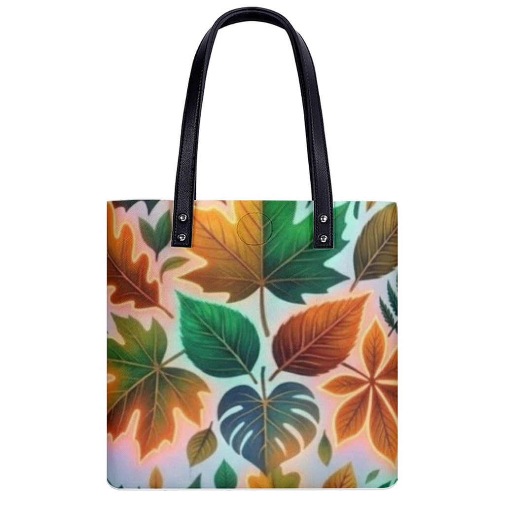 Multi-Color leaf design PU Shoulder Bag