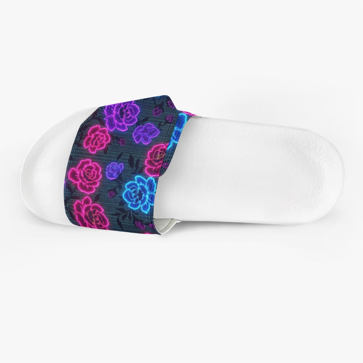 Fluorescent-Floral All-Over Print Women's Velcro Slippers