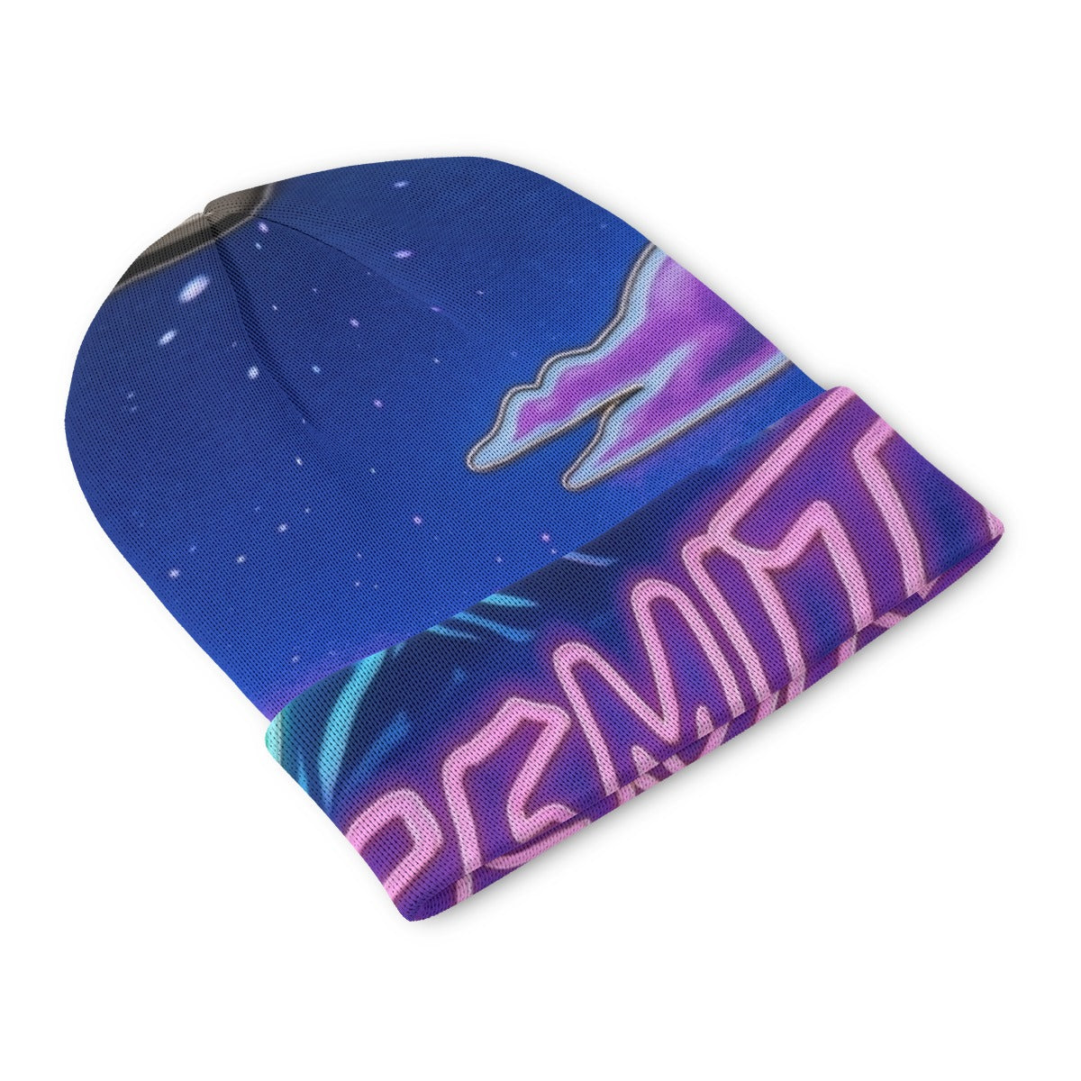 Retro Synth-wave/Neon Yosemite National All-Over Print Knitted Hat