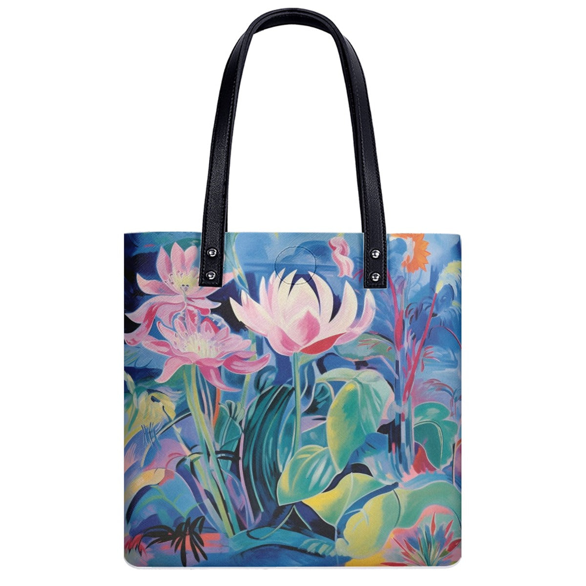 Tropical All-Over Print PU Shoulder Bag