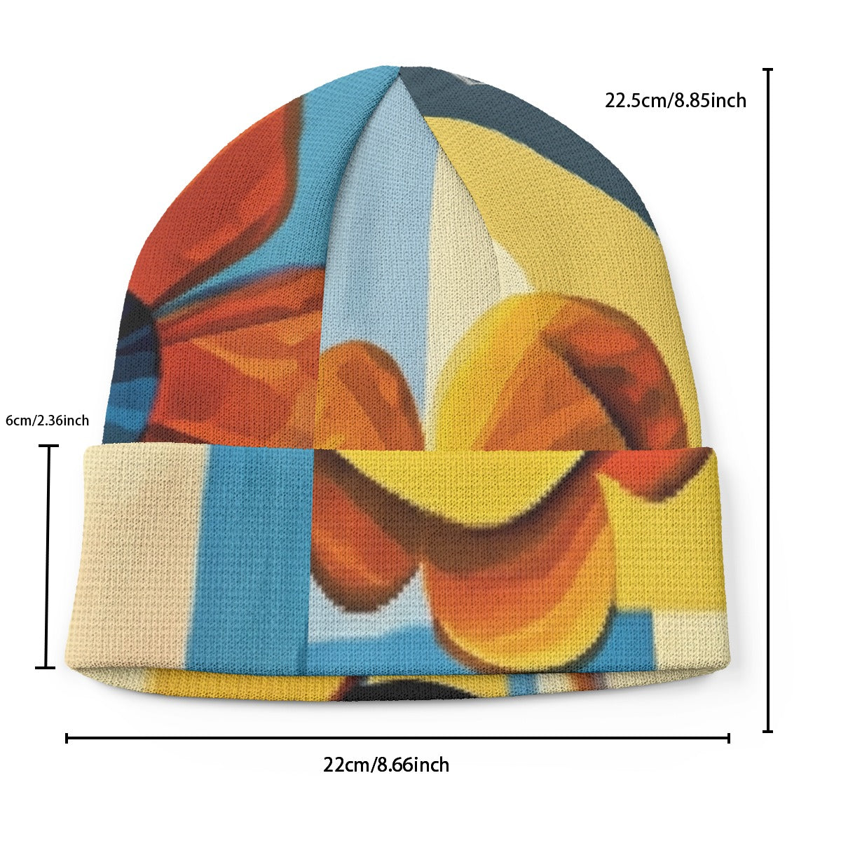 Floral Vintage All-Over Print Knitted Hat