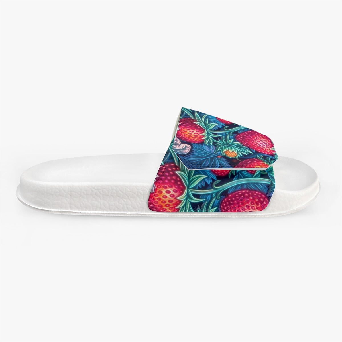 Ripe-Red-Strawberries Women's Velcro Slippers