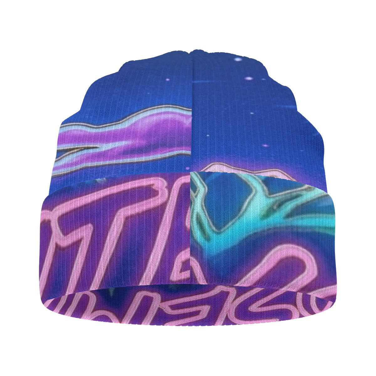 Retro Synth-wave/Neon Yosemite National All-Over Print Knitted Hat