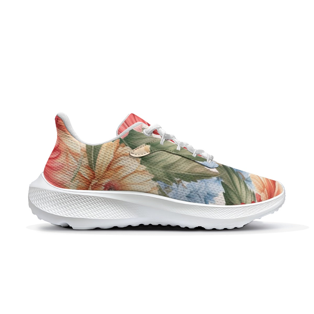 Gerbera daisies and tropical floral patterns Women's Road Running Shoes