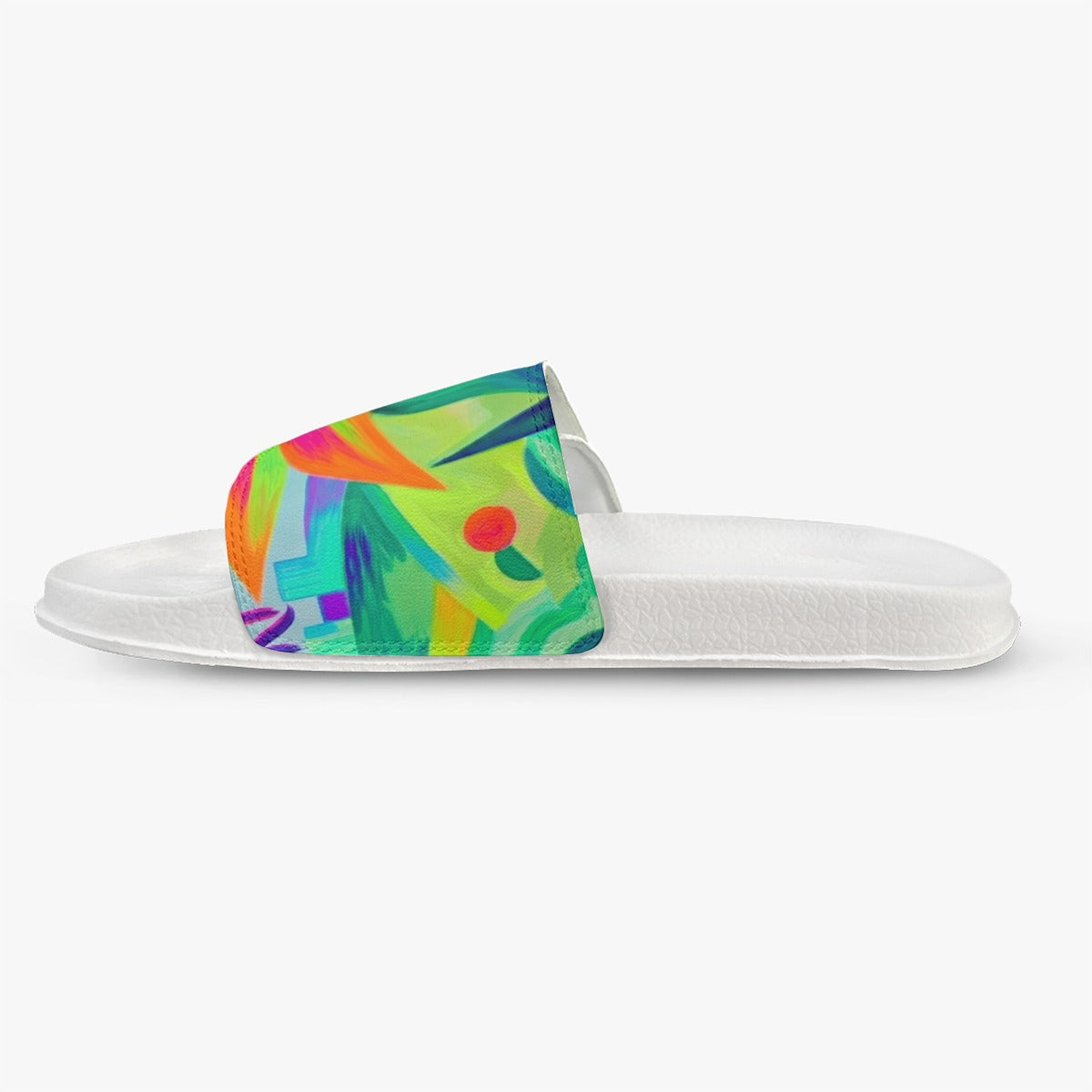 Multi-Color Abstract-Flower Women's Velcro Slippers