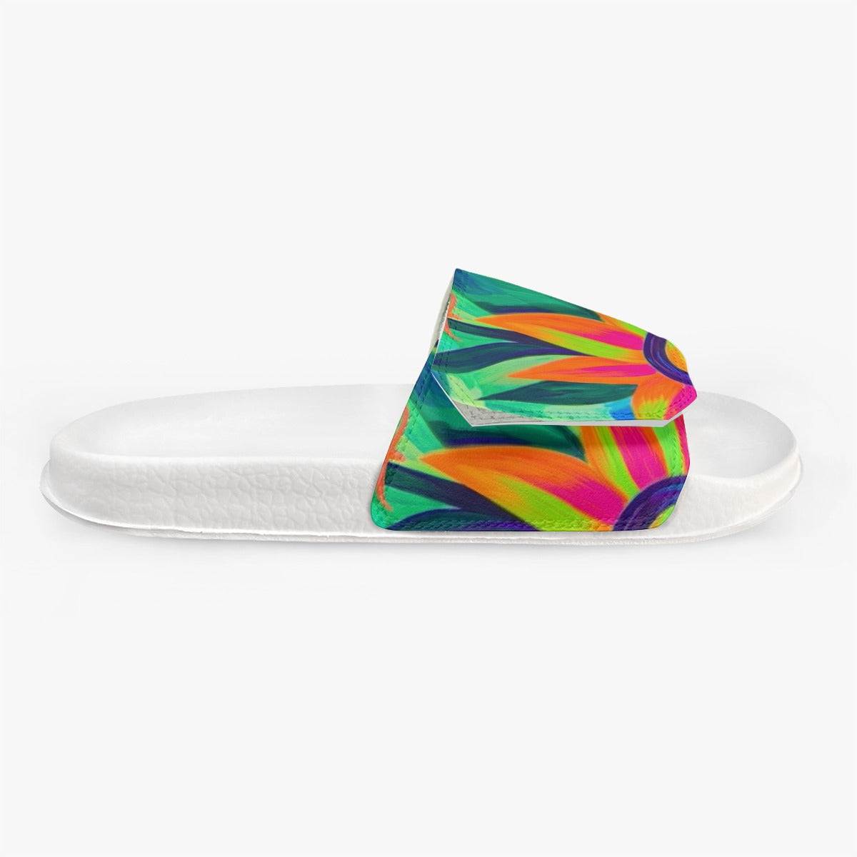 Multi-Color Abstract-Flower Women's Velcro Slippers