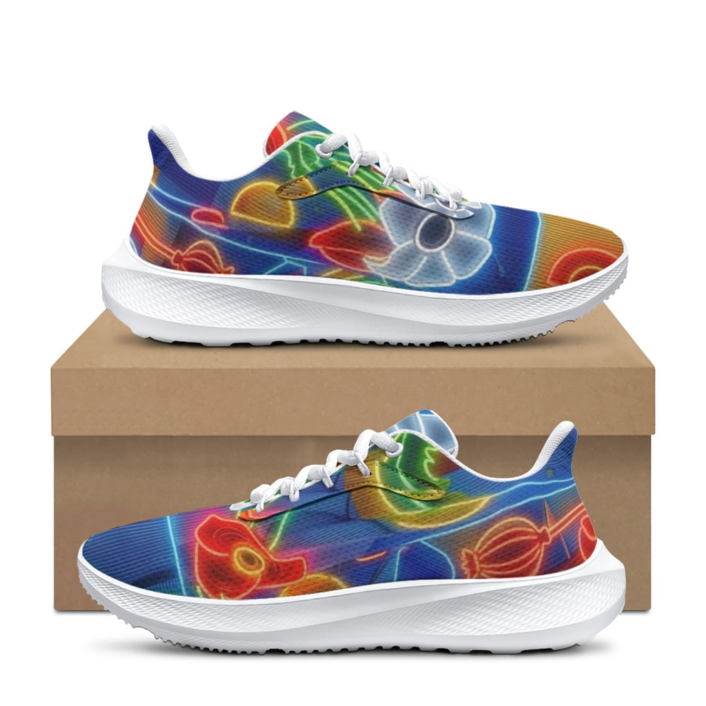 Multi-Color Glowing Flower Botanical Women's Road Running Shoes
