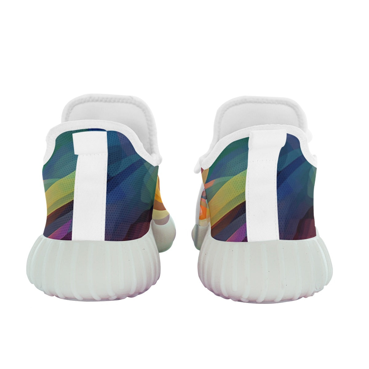 Stained-Glass Geometric Pattern Women's Sports Shoes