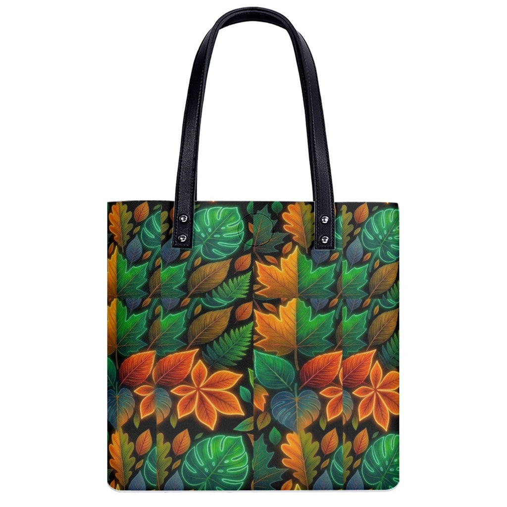 Multi-Color Autumn Leaves PU Shoulder Bag