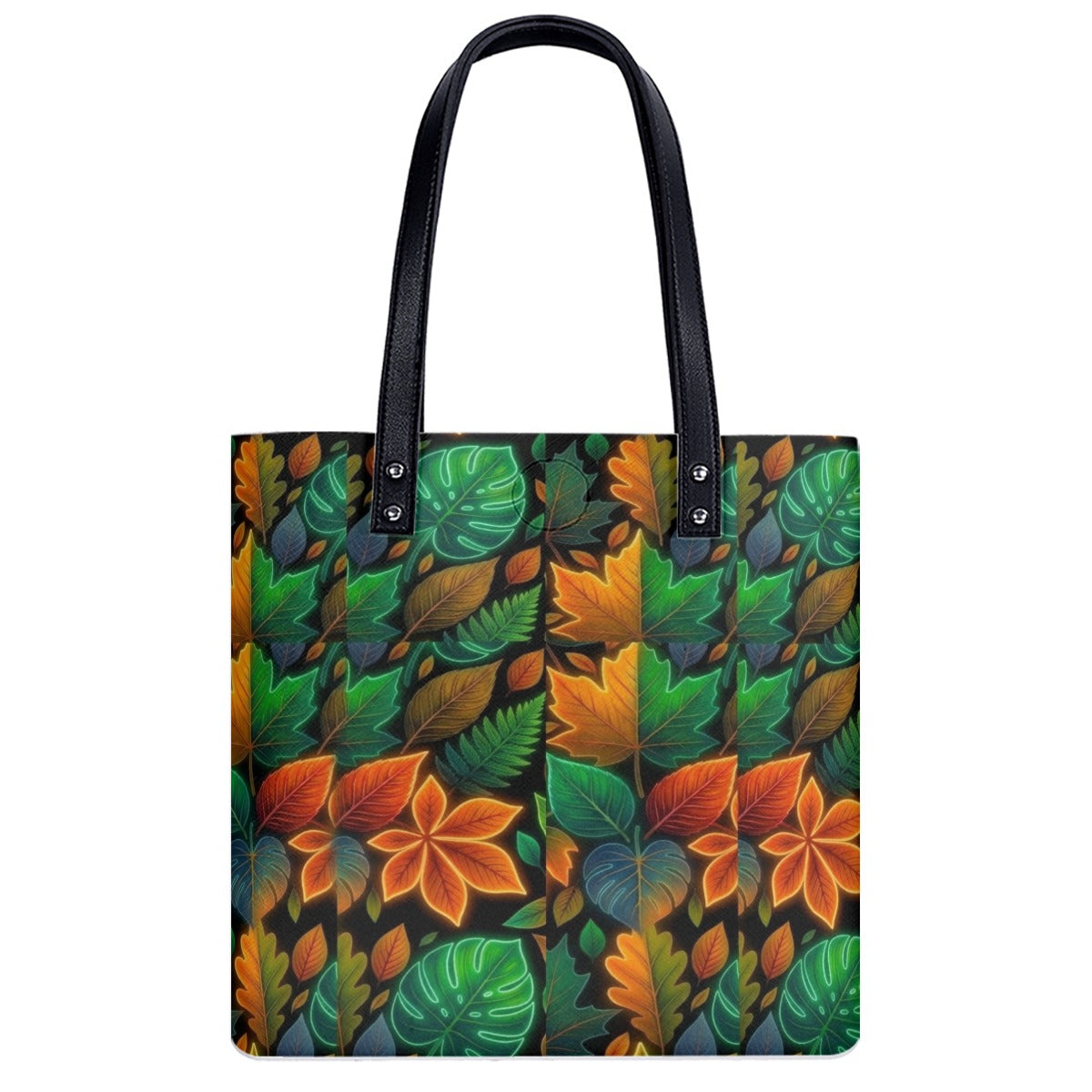 Multi-Color Autumn Leaves PU Shoulder Bag