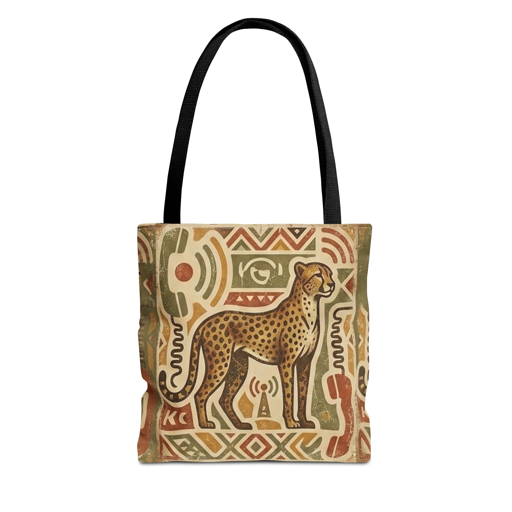 Cheetah Tribal Print Tote Bag — Vintage African-Inspired Print All-Over Tote Printify