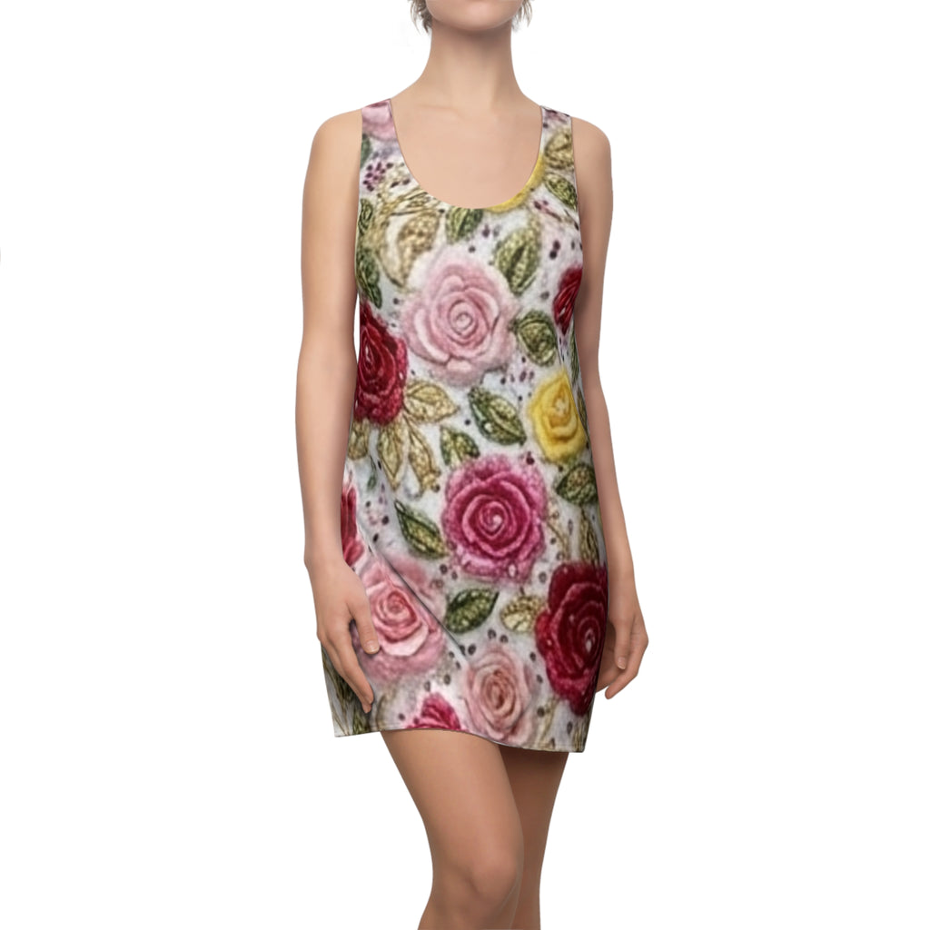 Floral Racerback Dress – Watercolor Roses All-Over Print