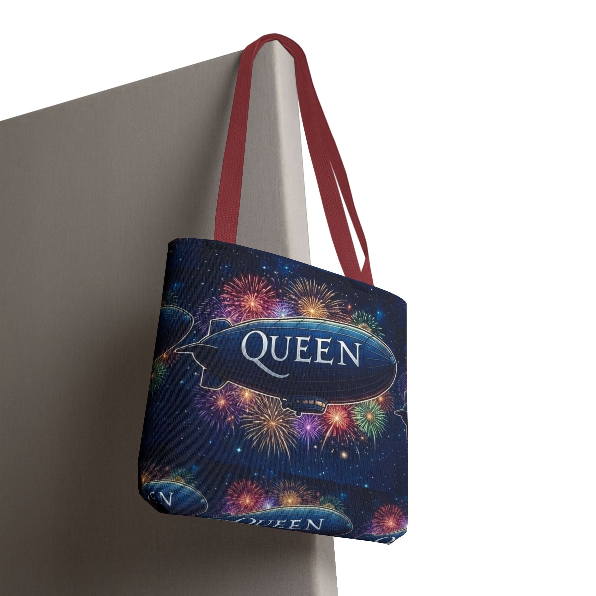 Queen Airship Tote Bag — Fireworks Band Logo Music Fan Tote